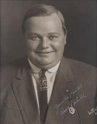 Lot #518 Roscoe 'Fatty' Arbuckle Signed Oversized Photograph - Image 1