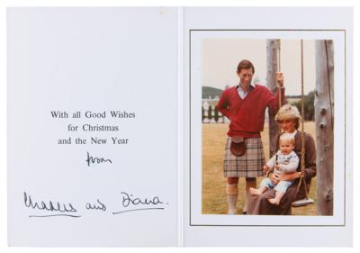 Lot #225 Princess Diana and King Charles III Signed Christmas Card (1983) - Image 1