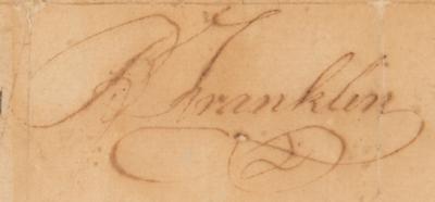 Lot #131 Benjamin Franklin Document Signed as President of Pennsylvania, Assigning a Justice to 