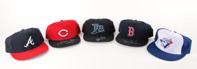 Lot #585 Baseball Greats: Clemens, Rose, Glavine, Boggs, and Alomar Signed Hats - Image 1