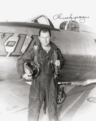 Lot #280 Chuck Yeager Signed Photograph