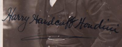 Lot #513 Harry Houdini Signed Postcard Photograph - 