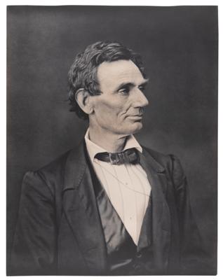 Lot #16 Abraham Lincoln Massive Hesler-Ayres Portrait Printed From an Original Negative - Image 1