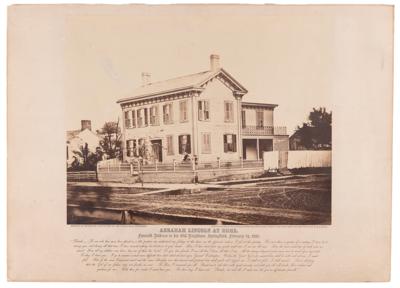 Lot #18 Abraham Lincoln Rare Oversized Albumen Photograph at His Springfield Home (Summer 1860) - Image 1