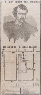 Lot #83 Abraham Lincoln: The Philadelphia Inquirer Newspaper from April 17, 1865, with Rare Portrait of John Wilkes Booth - Image 3