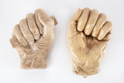 Lot #19 Abraham Lincoln Plaster Casts of His Left and Right Hands, Made by Sculptor Leonard Volk - Image 1