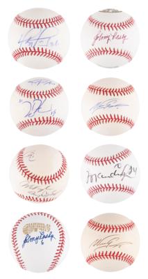 Lot #587 Boston Red Sox Stars - (9) Signed Baseballs from the Personal Collection of Johnny Pesky Group Lot - Image 1