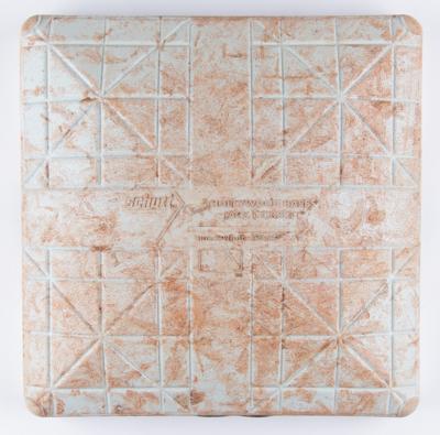 Lot #592 Fenway Park: Boston Red Sox vs. Baltimore Orioles Game-Used Base and Lineup Card Group Lot - Image 3