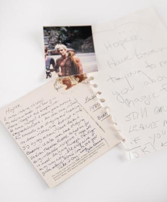 Lot #190 John F. Kennedy, Jr. (2) Autograph Letters Signed and an Early Candid Photograph - Image 1