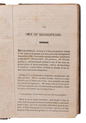 Lot #417 William Shakespeare: The Poems of Shakespeare (First American Collection of His Poetry, 1807): The first edition of Shakespeare's poems to be published in America - Image 3