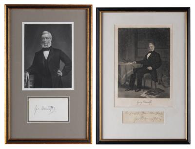 Lot #165 George Bancroft (2) Signatures - Image 1