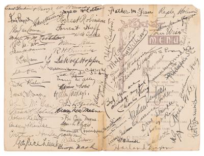Lot #601 John J. McGraw Signed Menu - Image 1