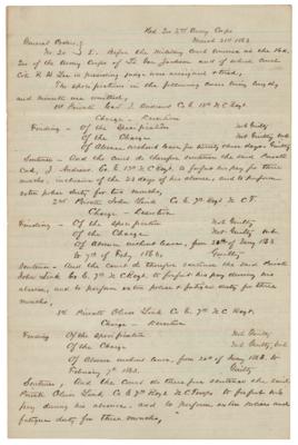 Lot #248 Sandie Pendleton Signed Court Martial Document - Image 1