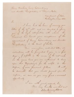 Lot #46 John Quincy Adams Letter Signed to Henry