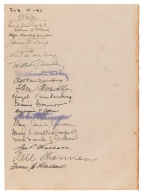 Lot #31 Harry S. Truman Multi-Signed Air Force One Guest Book, with Truman, Hoover, Arnold, and Others - Image 6
