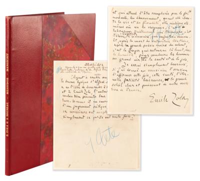 Lot #403 Emile Zola and Alfred Bruneau Autograph Manuscripts Signed - 