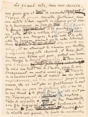 Lot #403 Emile Zola and Alfred Bruneau Autograph Manuscripts Signed - 