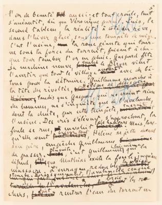 Lot #403 Emile Zola and Alfred Bruneau Autograph Manuscripts Signed - 