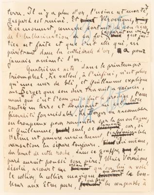 Lot #403 Emile Zola and Alfred Bruneau Autograph Manuscripts Signed - 