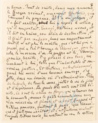 Lot #403 Emile Zola and Alfred Bruneau Autograph Manuscripts Signed - 