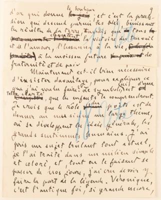 Lot #403 Emile Zola and Alfred Bruneau Autograph Manuscripts Signed - 
