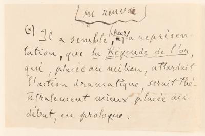 Lot #403 Emile Zola and Alfred Bruneau Autograph Manuscripts Signed - 
