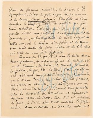 Lot #403 Emile Zola and Alfred Bruneau Autograph Manuscripts Signed - 