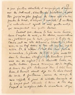 Lot #403 Emile Zola and Alfred Bruneau Autograph Manuscripts Signed - 