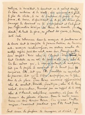 Lot #403 Emile Zola and Alfred Bruneau Autograph Manuscripts Signed - 