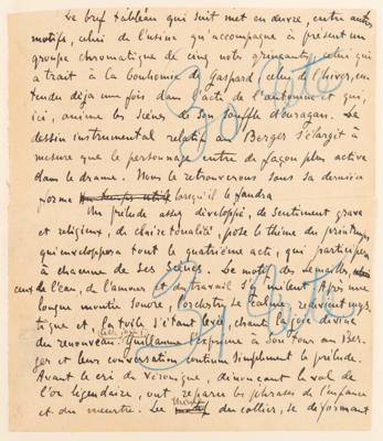 Lot #403 Emile Zola and Alfred Bruneau Autograph Manuscripts Signed - 