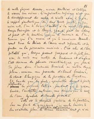 Lot #403 Emile Zola and Alfred Bruneau Autograph Manuscripts Signed - 