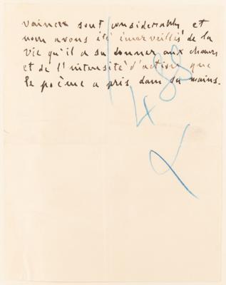 Lot #403 Emile Zola and Alfred Bruneau Autograph Manuscripts Signed - 