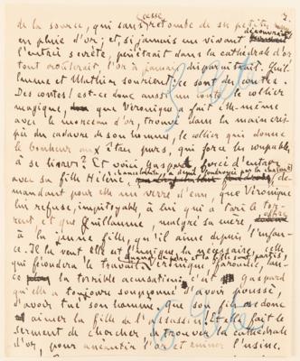 Lot #403 Emile Zola and Alfred Bruneau Autograph Manuscripts Signed - 