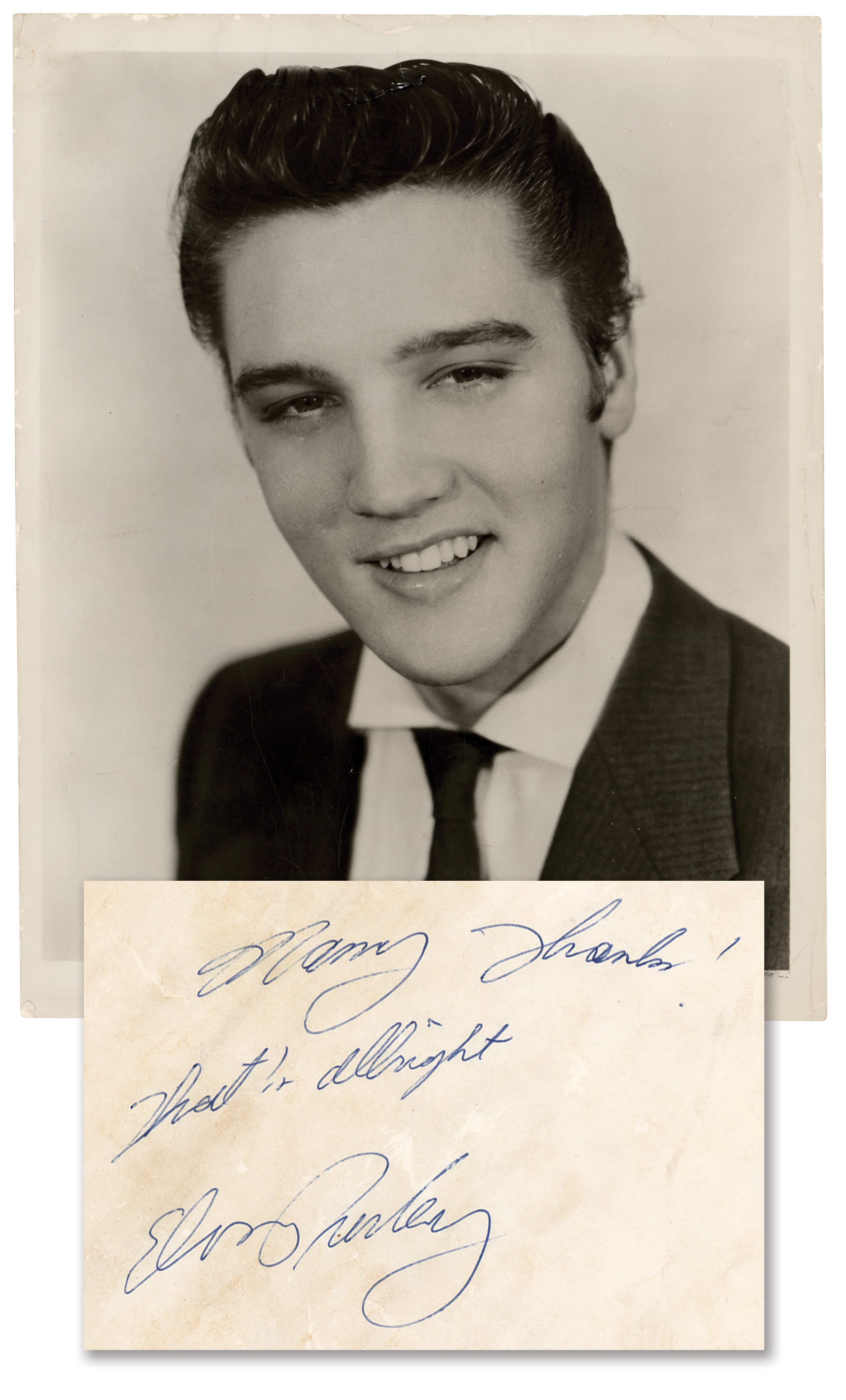 Lot #430 Elvis Presley Signed Photograph - Image 1