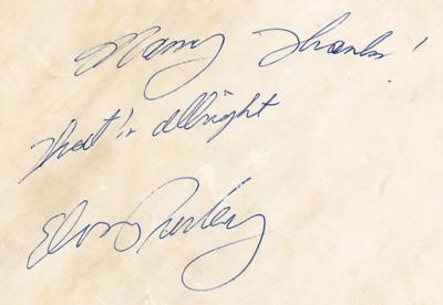 Lot #430 Elvis Presley Signed Photograph - Image 2