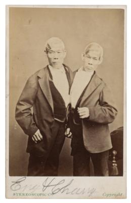 Lot #529 Chang and Eng Bunker Signed Photograph - Image 1