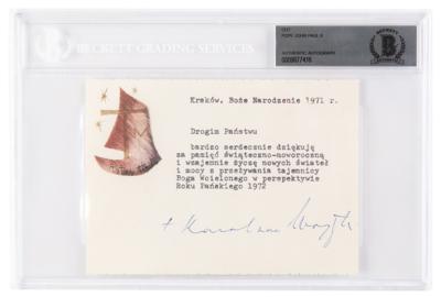 Lot #220 Pope John Paul II Typed Letter Signed