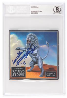 Lot #490 Rolling Stones: Keith Richards Signed CD Booklet - Image 1