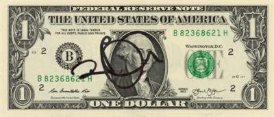 Lot #470 Led Zeppelin: Robert Plant Signed One Dollar Bill - Image 1