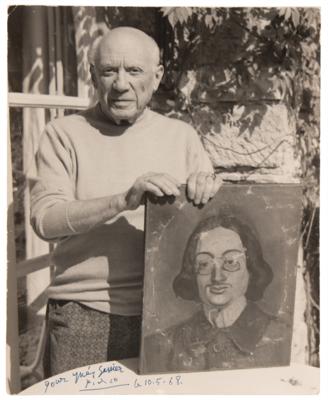 Lot #364 Pablo Picasso Signed Oversized Photograph to Housekeeper - Image 1