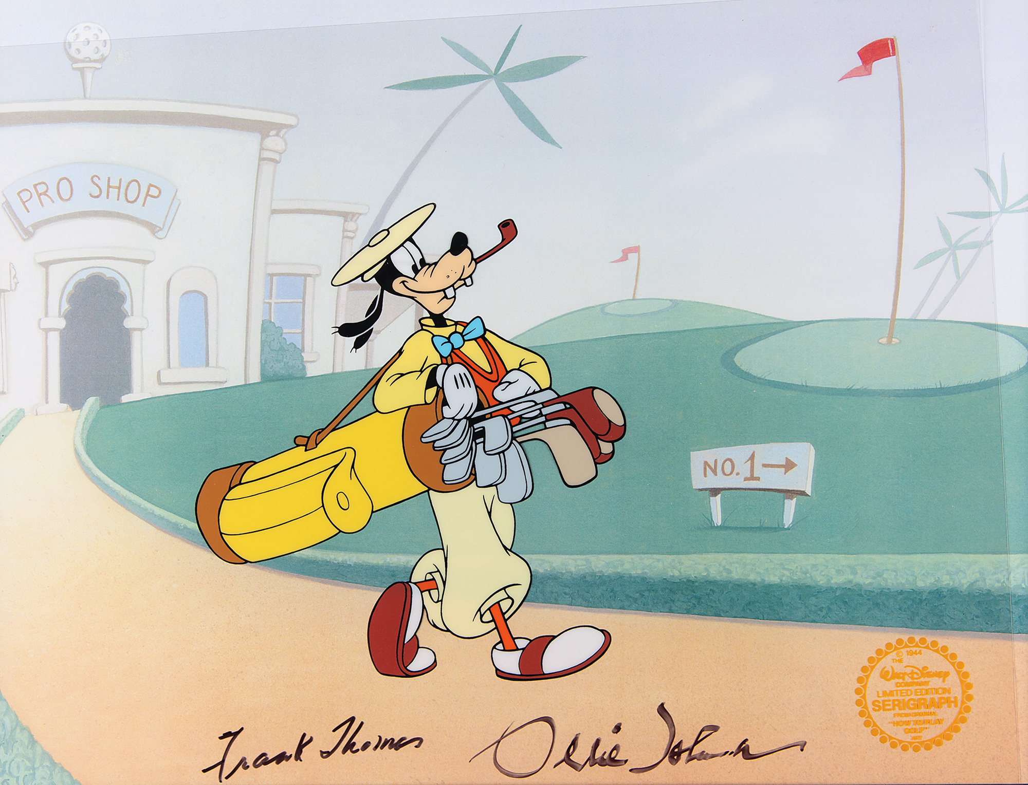 グーフィー How To Play Golf セル画 Goofy limited edition serigraph cel from How to Play Golf