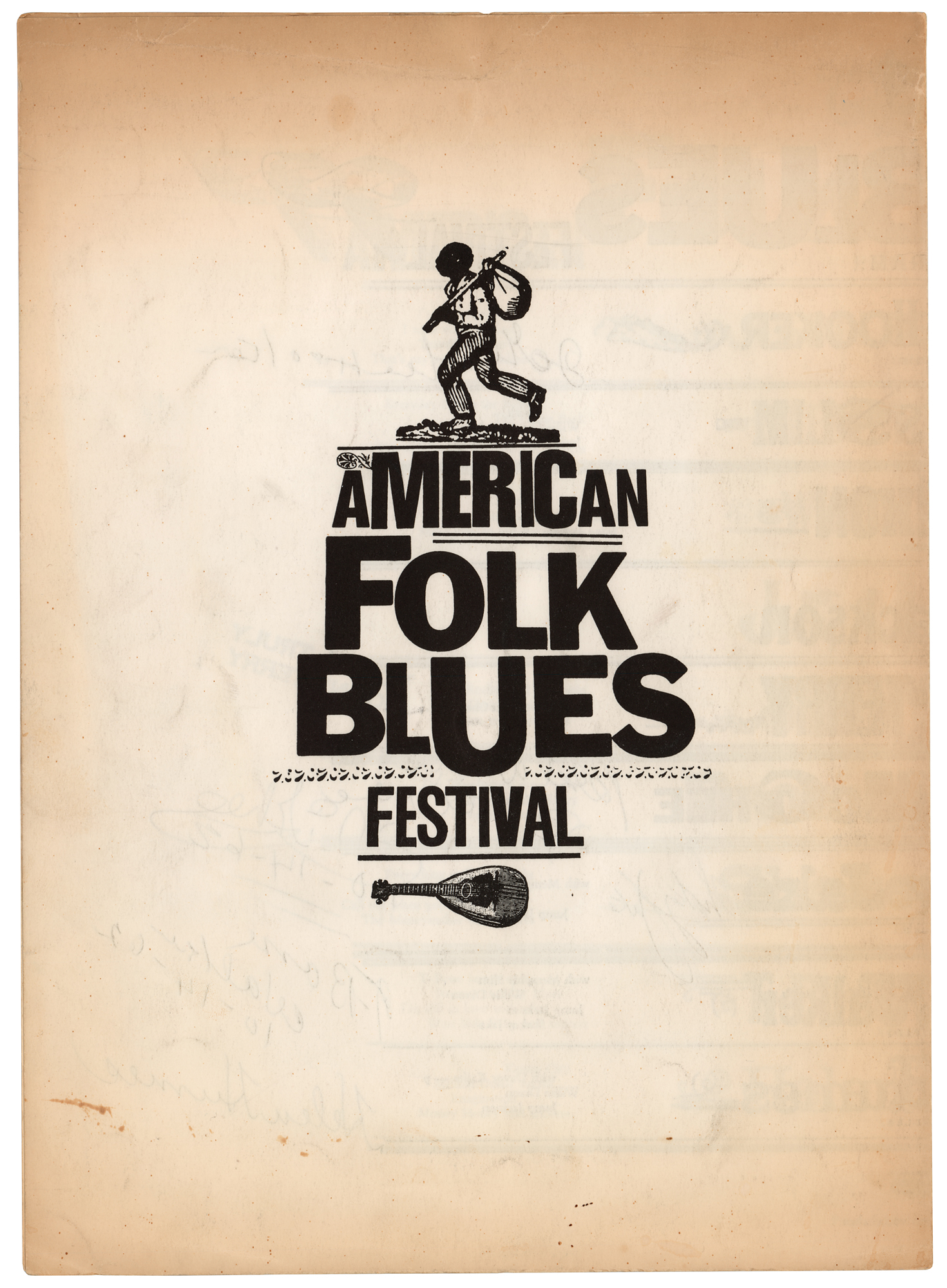 1st American Folk Blues Festival (1962) Multi-Signed Program with John