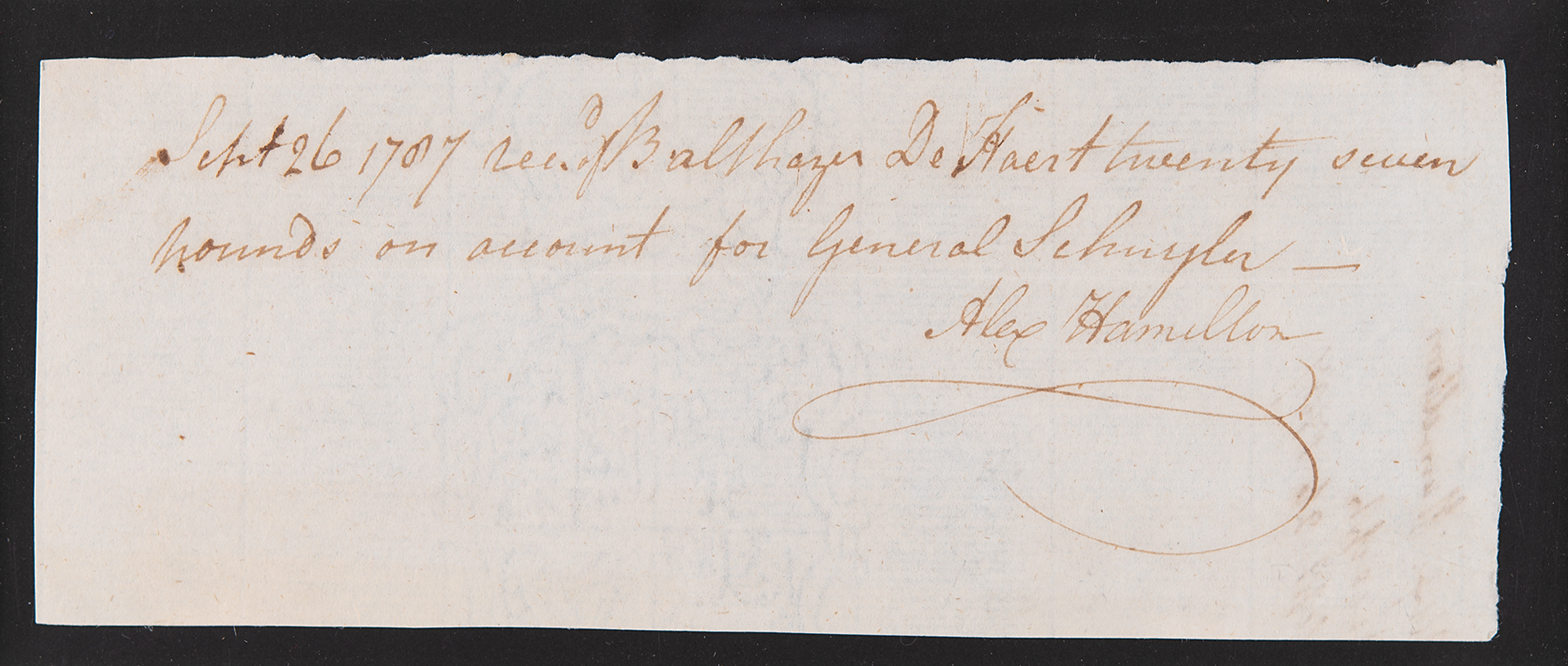 Lot 80 Alexander Hamilton Autograph Document Signed (One Week After Signing Constitution)