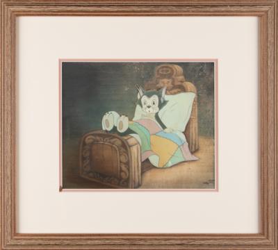 Lot #592 Figaro production cel from Pinocchio Production Cel - Image 2