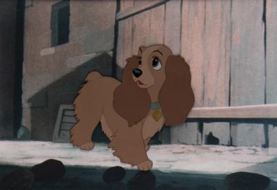 Lot #628 Lady production cel from Lady and the Tramp Production Cel - Image 1