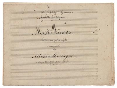 Lot #318 Pietro Mascagni Autograph Musical