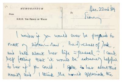 Lot #153 King Charles III Autograph Letter Signed to Jimmy Savile - Image 1