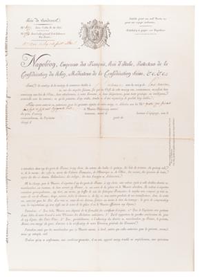 Lot #202 Napoleon Signed Maritime Passport for Exotic Trading Voyages - Image 1