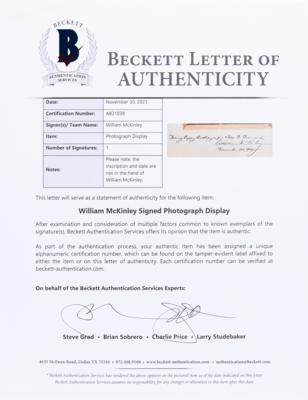 Lot #15 William McKinley Signed Photograph as President - Image 4