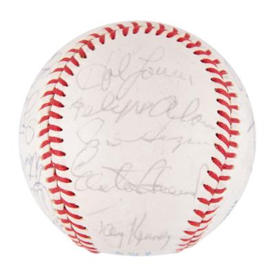 Lot #525 Thurman Munson and 1972 NY Yankees Signed Baseball - Image 5